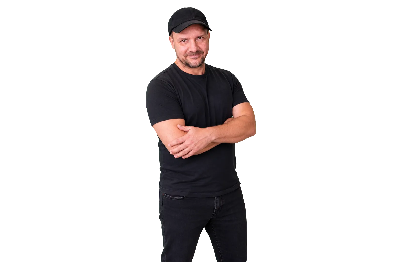 Karsten Samaschke standing with his arms loosely crossed